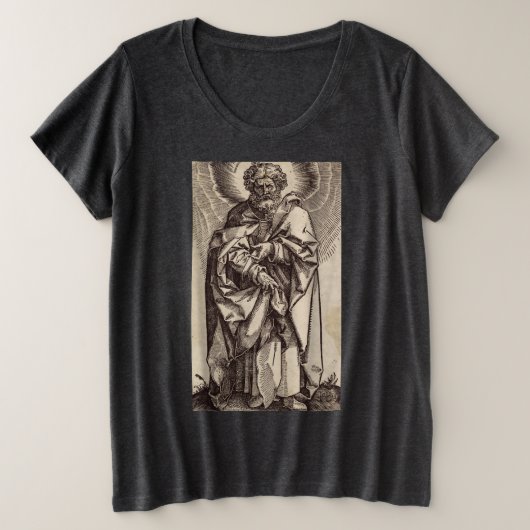 使徒イエスの弟子の聖フィリップ プラスサイズTシャツ (デザイン正面)