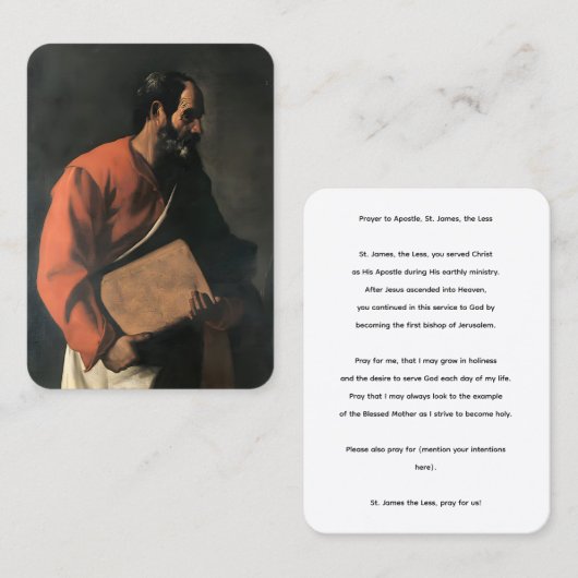 使徒サンジェームズザレス祈りの言葉カード 名刺 (正面/裏面)