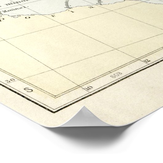 使徒パウロの宣教旅行の地図 ポスター (角)