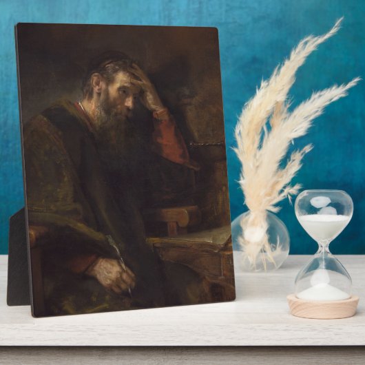 使徒パウロc.1657 (キャンバス上の油) フォトプラーク (側面)