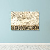 使徒ポールパノラママップの旅 キャンバスプリント (インサイチュ (ウッドフロア))