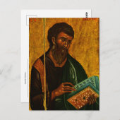 使徒マタイ正教会のキリスト教ビザンチンのアイコン ポストカード (正面/裏面)