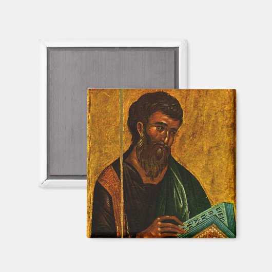 使徒マタイ正教会のキリスト教ビザンチンのアイコン マグネット (正面/裏面)