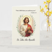 使徒ヨハネ神の平和と恵み カード (黄色い花)