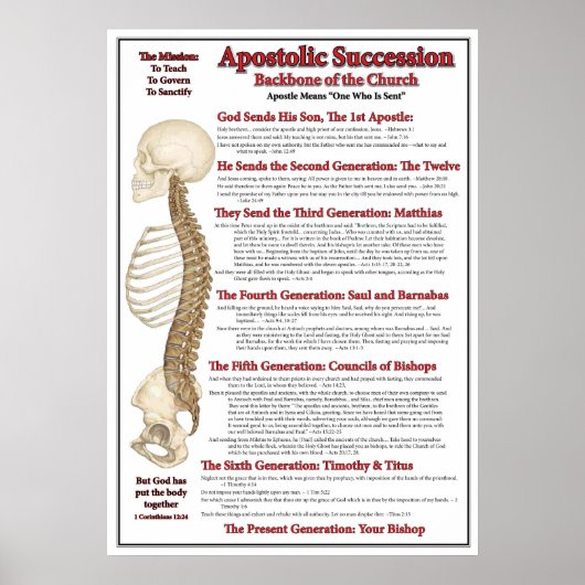 使徒伝道 – キリストの体の背骨 ポスター (正面)