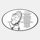 使徒信条祈りの言葉シール 楕円形シール (正面)