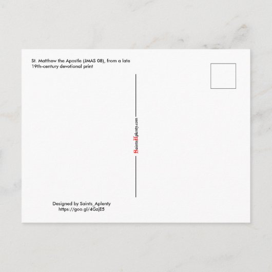 使徒聖マタイ (JMAS 08) ポストカード (裏面)