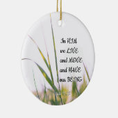 使徒行伝第17章28節は彼の中に住み、聖書の節を動かす セラミックオーナメント (右)