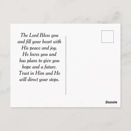 使徒行伝第17章28節は彼の中に住み、聖書の節を動かす ポストカード (裏面)