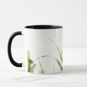 使徒行伝第17章28節は彼の中に住み、聖書の節を動かす マグカップ (左)