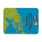 使徒諸島国家レイクショアの地図 マグネット (横)