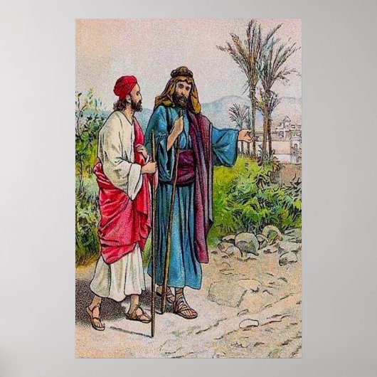 使徒11:19-26バルナバはサウルをアンティオキアにもたらす ポスター (正面)