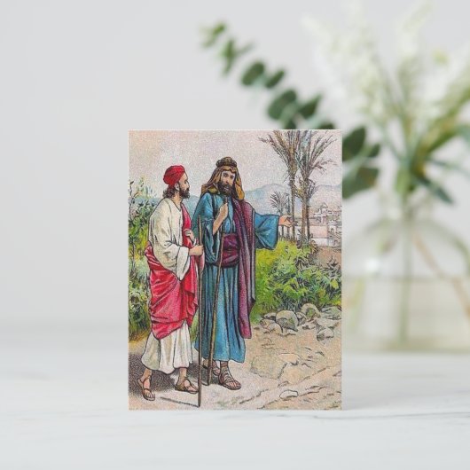 使徒11:19-26バルナバはサウルをアンティオキポストに連れて行く ポストカード (スタンド正面)