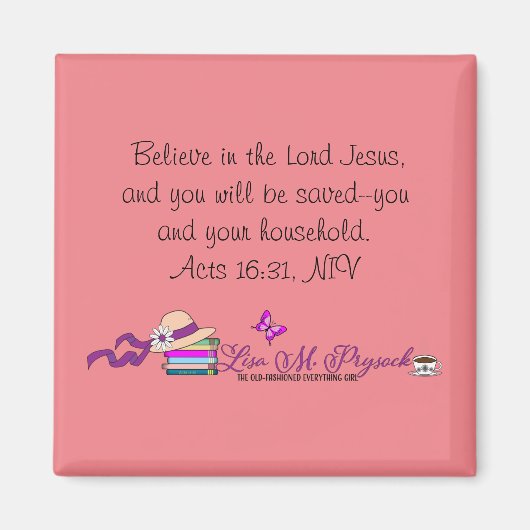 使徒16:31マグネットによる作家リサM. Prysock マグネット (正面)