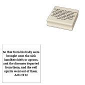 使徒19:12節の木版木版上ゴム印 ラバースタンプ (押印)