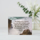 使徒1:8あなた方はPOWER Bible Verseを受け取る ポストカード (スタンド正面)