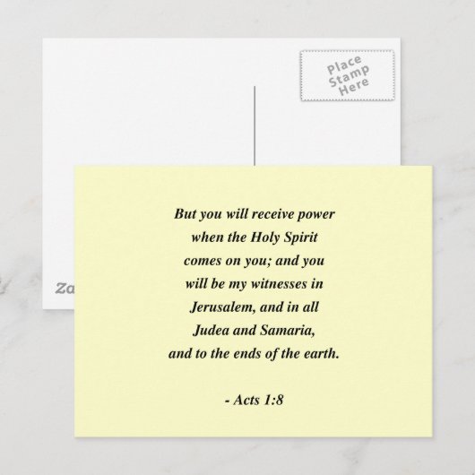 使徒1:8 ポストカード (正面/裏面)