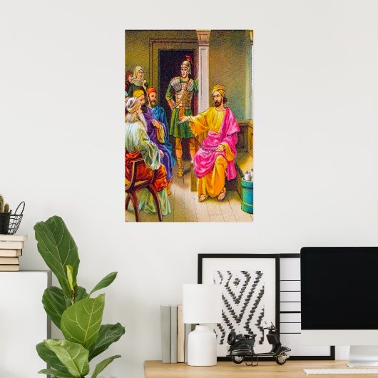 使徒28:23-31ローマのポスターでパウロの説教 ポスター (ホームオフィス)