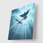 使徒2:17わたしは自分の霊を注ぎ出す スクエア壁時計 (傾斜)