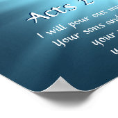 使徒2:17わたしは自分の霊を注ぎ出す ポスター (角)