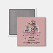 使徒2:38バプテスマの聖なる書物、 経典聖句の鳥 マグネット (正面/裏面)