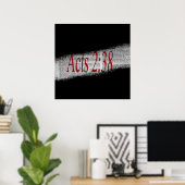 使徒2:38ポスター ポスター (ホームオフィス)