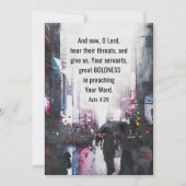 使徒4:29主の大胆さ与えバイブルのフラットカード (正面)