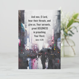 使徒4:29主の大胆さ与えバイブルのフラットカード