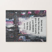 使徒4:29主よ与え素晴らし大胆な聖句 ジグソーパズル (横)