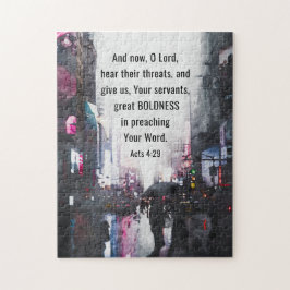 使徒4:29主よ与え素晴らし大胆な聖句 ジグソーパズル