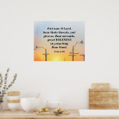 使徒4:29主よ与え素晴らし大胆な聖句 ポスター (キッチン)