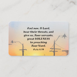 使徒4:29主よ与え素晴らし大胆な聖句 名刺