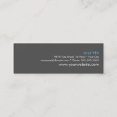 使用されたタイヤの細い名刺 スキニー名刺 (裏面)