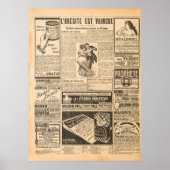 使用された紙の背景。viの古い新聞ページ ポスター (正面)