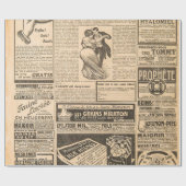 使用された紙の背景。viの古い新聞ページ ラッピングペーパー (フラット)