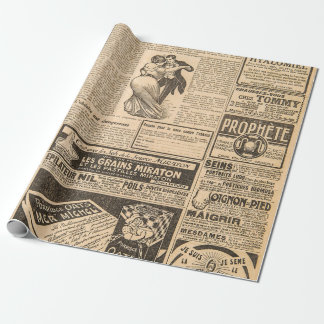 使用された紙の背景。viの古い新聞ページ ラッピングペーパー