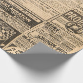 使用された紙の背景。viの古い新聞ページ ラッピングペーパー (角)