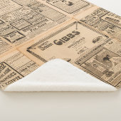 使用された紙の背景。vinの古い新聞のページ シェルパブランケット (3/4)