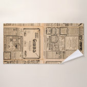 使用された紙の背景。vinの古い新聞のページ バスタオル (バスタオル)