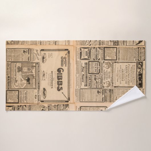 使用された紙の背景。vinの古い新聞のページ バスタオル (バスタオル)