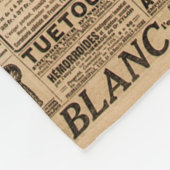 使用された紙の背景。vinの古い新聞のページ フリースブランケット (角)