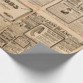 使用された紙の背景。vinの古い新聞のページ ラッピングペーパー (角)