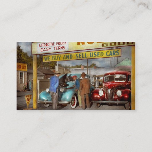 使用される車-売込み口上1939年 名刺 (裏面)