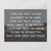 使用を許可しない引用文 ポストカード (正面)