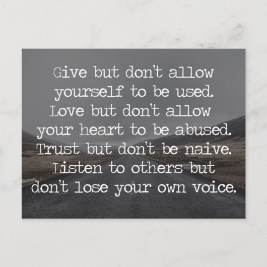 使用を許可しない引用文 ポストカード (正面)