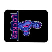 使用ジム重量挙げ女性の女の子のロッカー マグネット (横)