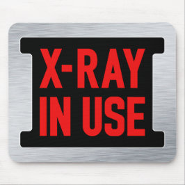 使用中のX線の警告光標識 – 放射線安全 マウスパッド