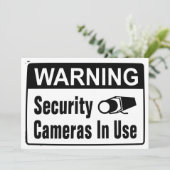 使用中警告のセキュリティ招待状 招待状 (スタンド正面)