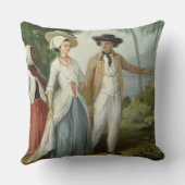 使用人によって出席されるプランターおよび彼の妻c.1 クッション (裏面)