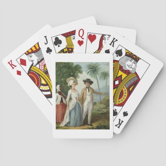 使用人によって出席されるプランターおよび彼の妻c.1 トランプ (裏面)